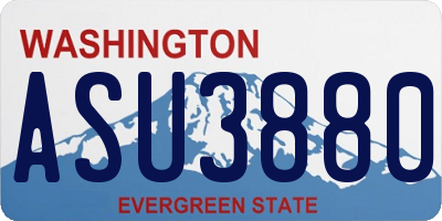 WA license plate ASU3880