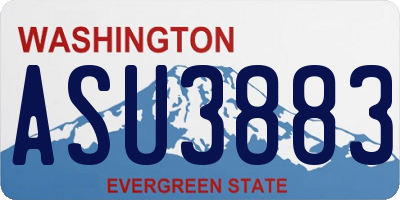WA license plate ASU3883