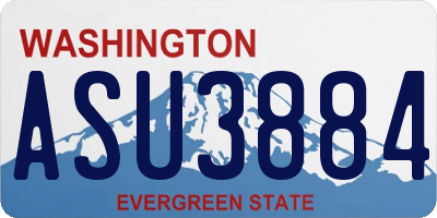 WA license plate ASU3884
