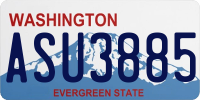 WA license plate ASU3885