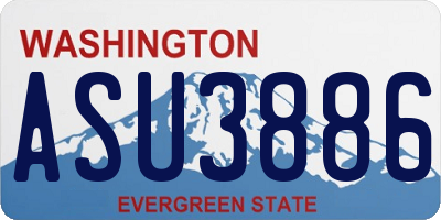 WA license plate ASU3886