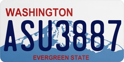 WA license plate ASU3887