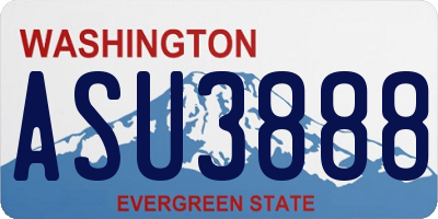 WA license plate ASU3888
