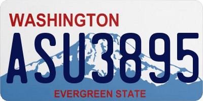 WA license plate ASU3895