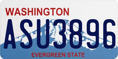 WA license plate ASU3896