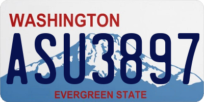 WA license plate ASU3897