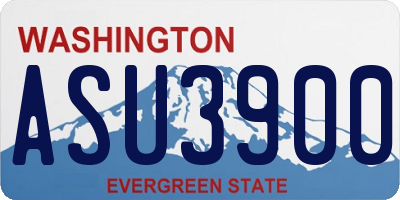 WA license plate ASU3900
