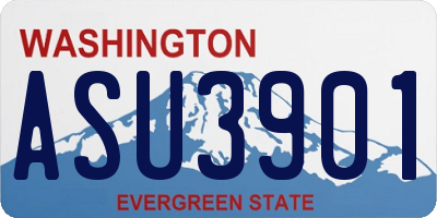 WA license plate ASU3901