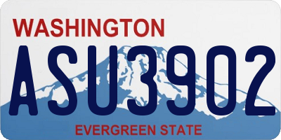 WA license plate ASU3902