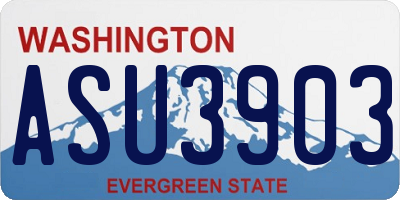 WA license plate ASU3903