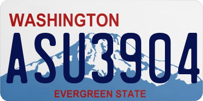 WA license plate ASU3904