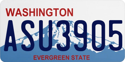 WA license plate ASU3905