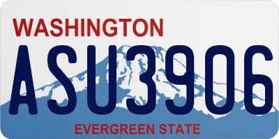 WA license plate ASU3906