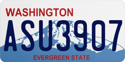 WA license plate ASU3907