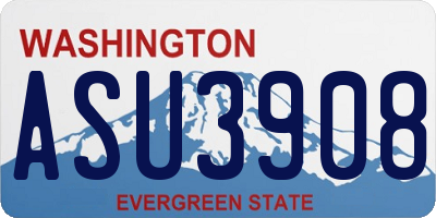WA license plate ASU3908