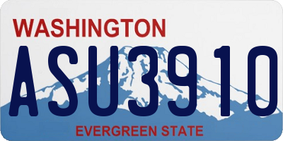 WA license plate ASU3910