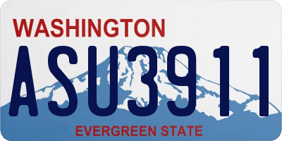 WA license plate ASU3911