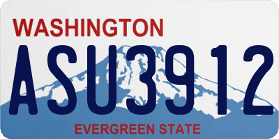 WA license plate ASU3912