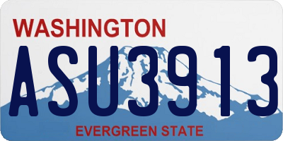 WA license plate ASU3913