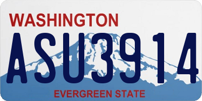 WA license plate ASU3914