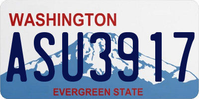 WA license plate ASU3917