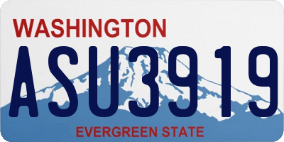 WA license plate ASU3919