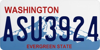 WA license plate ASU3924