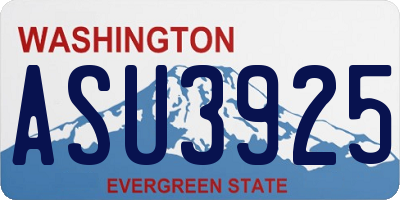 WA license plate ASU3925