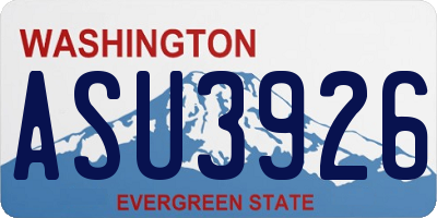 WA license plate ASU3926
