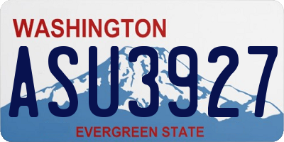 WA license plate ASU3927