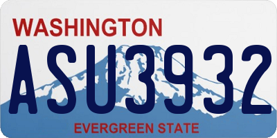 WA license plate ASU3932