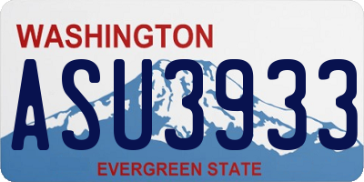 WA license plate ASU3933