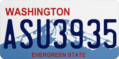 WA license plate ASU3935