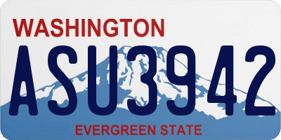 WA license plate ASU3942