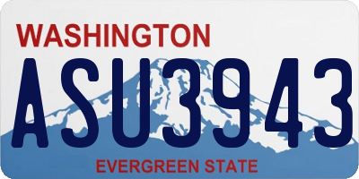 WA license plate ASU3943