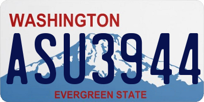 WA license plate ASU3944