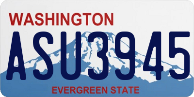 WA license plate ASU3945