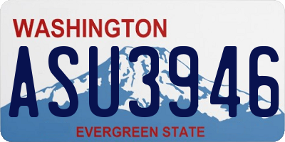 WA license plate ASU3946