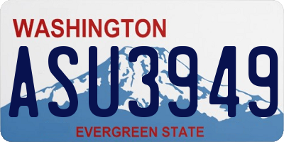 WA license plate ASU3949