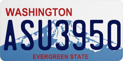 WA license plate ASU3950