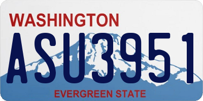 WA license plate ASU3951