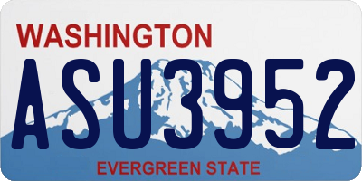 WA license plate ASU3952