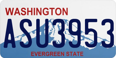 WA license plate ASU3953