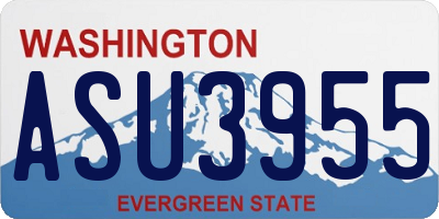 WA license plate ASU3955