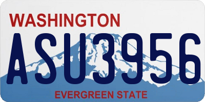 WA license plate ASU3956
