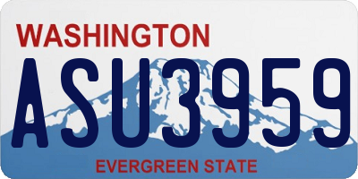 WA license plate ASU3959