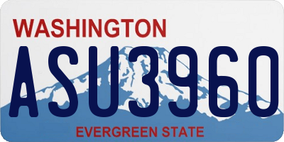 WA license plate ASU3960