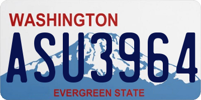 WA license plate ASU3964