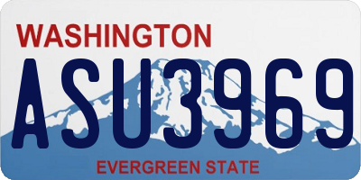 WA license plate ASU3969