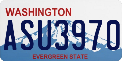 WA license plate ASU3970